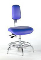 Chair, Ergonomic Chrome-plated Series, Tubular Steel base with Foot RingBiofit Engineered Products